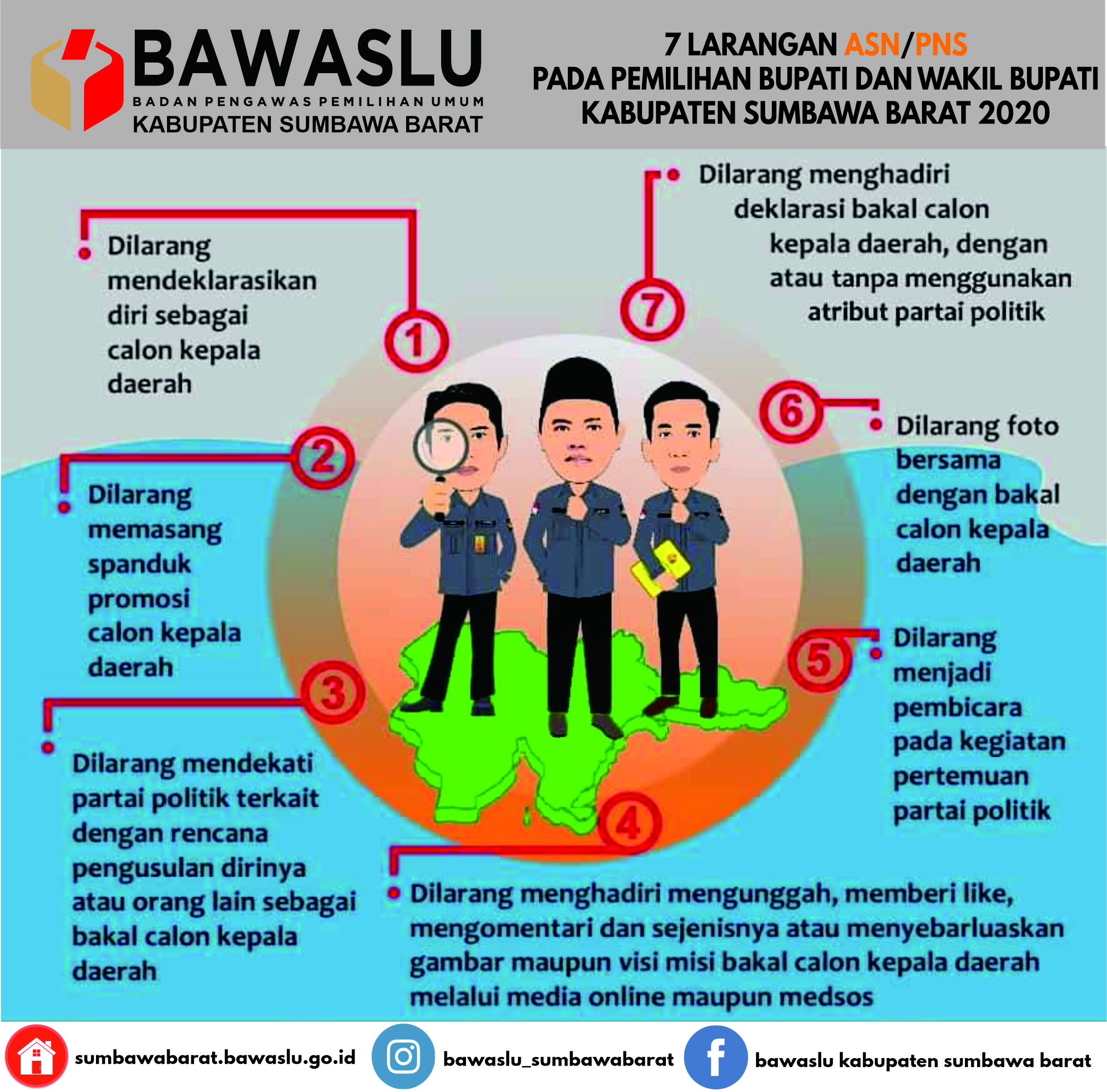 7 Larangan ASN atau PNS pada Pemilihan Bupati dan Wakil Bupati Sumbawa Barat 2020