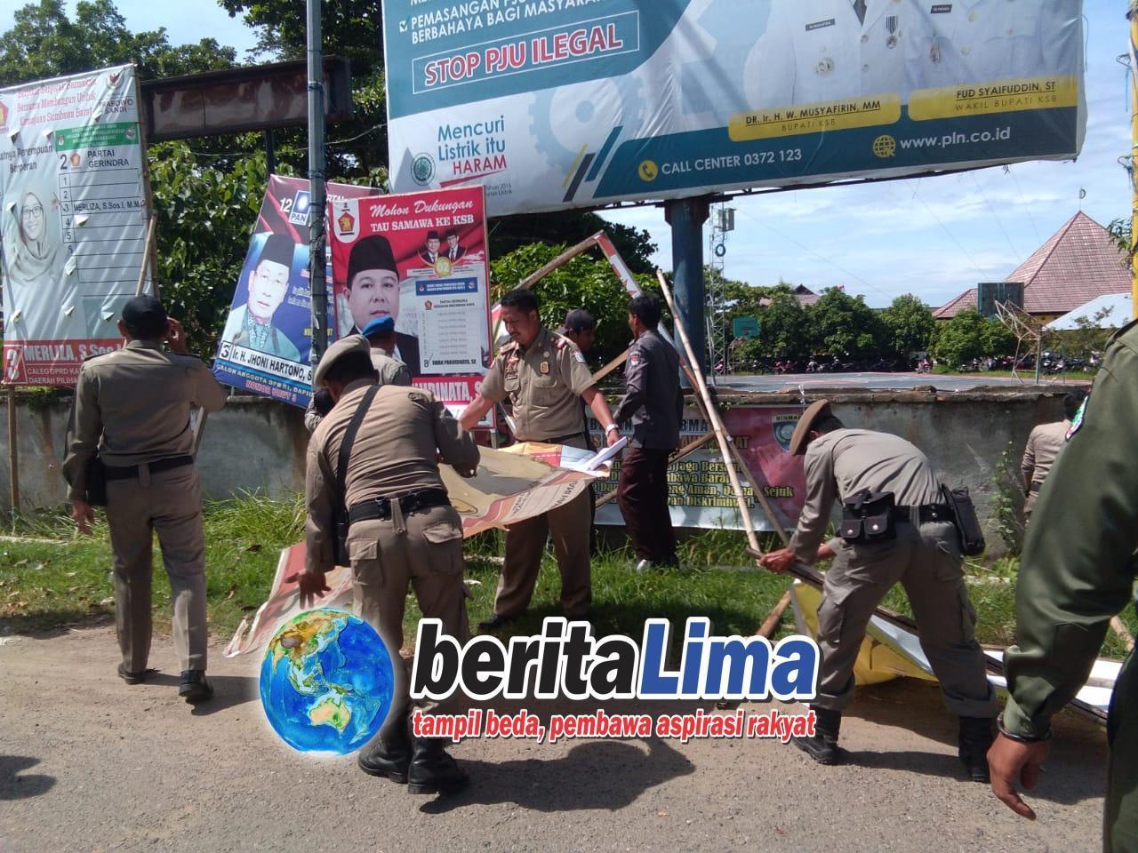 Bawaslu Sumbawa Barat Libatkan Tim Gabungan Penertiban APK di Sejumlah Titik